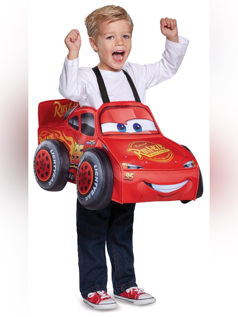 NWT Red Cars Lightning McQueen Plush Car Halloween Costume, Size 2T -6T